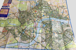 “London Super Scale A-Z Map” colouring in progress